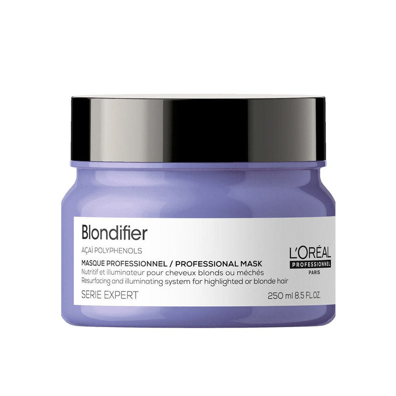 Máscara L'Oréal Professionnel Serie Expert Blondifier 250g: Reparação e Brilho Intenso para Loiros