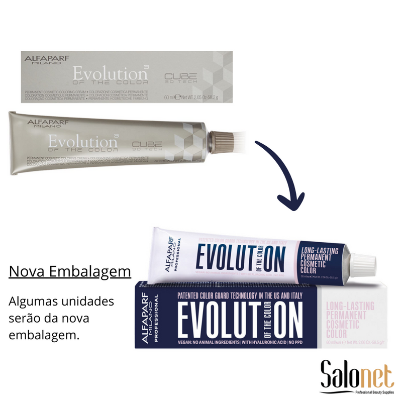 Alfaparf Evolution Tinta Permanente 60ml - Cobertura Máxima, Cores Vibrantes